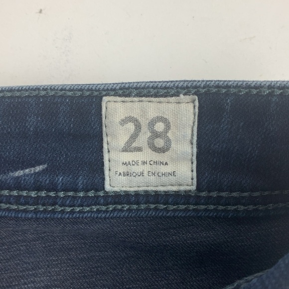 Free People We The Free Dark wash Skinny denim jeans SZ 28 Raw hem Stretch NWOT - Picture 8 of 16